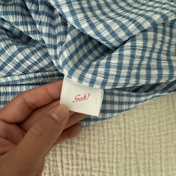 Lisa Says Gah Sisi Blue Gingham Mini Skirt - Picture 5 of 8